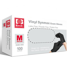 Basic Disposable Medical Synmax Vinyl Exam Gloves- 4 Mil Safty Glove 1000 Pcs –