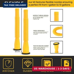 Gas Can Spout Replacement Kit (Two Pack), Universal Nozzle for 1, 2, 5 Gallon Ga
