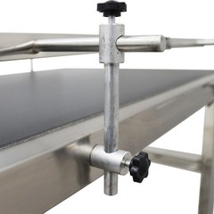 Electric PVC Belt Conveyor Transport Machine w/ Double Guardrails 110V 59×31.5in