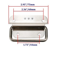 Chest Handles Stainless Steel Medium Size Pull Handles-4pcs | for Toolbox