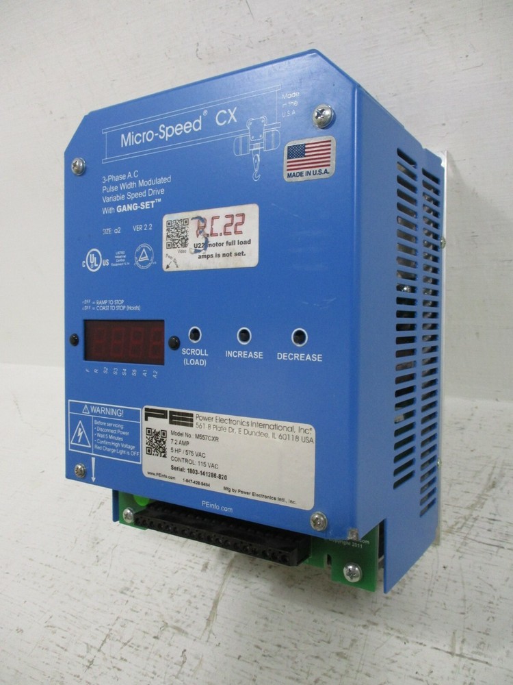 PE Power Electronics M557CXR Micro-Speed CX Variable Speed Drive 5-HP 575V 3PH