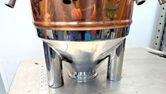 Vintage Copper And Stainless-Steel Beer / Beverage Tower With 4 Spouts 26” x 14”