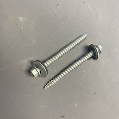 #12 x 2-1/2 Hex Neoprene Washer Roofing Screws Galvanized Unpainted Sharp 250ct