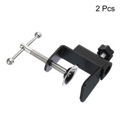 2Pcs 0.47″ Mount Dia. Universal C-Clamp Table Lamp Mic Arm Desk Clamp, Black