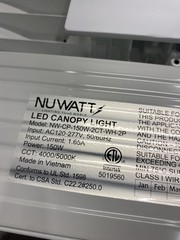 NUWATT 150W Waterproof LED Canopy Lights NW-CP-150W-2CT-WH-2P 2 Pack