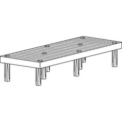 Structural Plastics D3624 Dunnage Rack, 500 Lb Load Capacity, Hdpe, 12 In H X