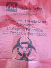 CASE OF 100 MEDICAL ACTION INDUSTRIES Red Biohazard Bags 38×47 848