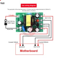 AC-DC Switching Power Supply Module Isolation PCB Board AC 110-220V to DC12V/5V