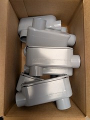 1″ Conduit Body LB PVC w Cover & Gasket Sch 40 UL listed 10 pc