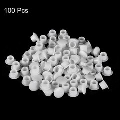 100Pcs 8mm(5/16″) Dia Plastic Screw Hole Plugs Cover for Furniture White