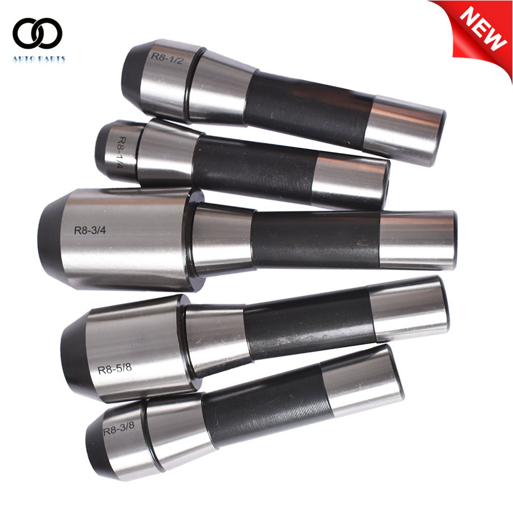 R8 End Mill Holder 5Pcs 1/4″ 3/8″ 1/2″ 5/8″ 3/4″ Adapter Kit