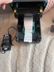 Zebra GK420t Label Printer GK42-102510-000 Model with Power Adapter