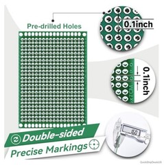104pcs Double Sided PCB Board Kit Prototype Boards for DIY Soldering Electronic