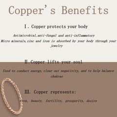 Copper Tensor Ring For , Pure Copper Tensor Solid Twisted Handmade Rings Set …