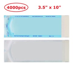 4000 3.5″ x 10″ Self Sealing Dental Sterilization Pouches Medical Autoclave Bags