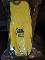 Polar Penguin 3396HY Winter Grizzly Gloves Latex Palm, Hi-Vis Yellow (6 Pairs)