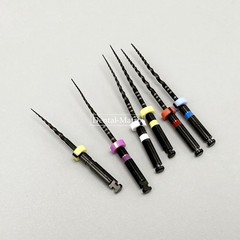 6pcs Dental Nickel Titanium Heat Activated Root Files Black Rotary Files 25mm