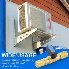 1/4 HVAC Control Valve Air Conditioner Ball Valve, 1/4 Female T Size: 1/4 inch