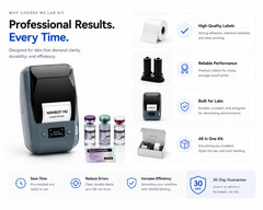 NIIMBOT M2 Label Printer Kit for Lab Vials Cryogenic Labeling No Smudge Bundle