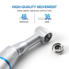 1pc Dental Slow Speed Handpiece Contra Angle Push Button Fit E-Type Motors