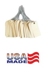 100 pcs- 5 1/4″ x 2 5/8″ Size 6 Manila Inventory Pre-Wired Price Tags with Wire