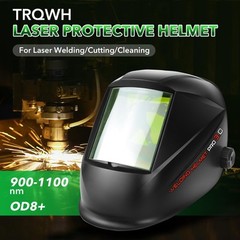 TRQWH Large View Laser Safety Mask for Welding & Cutting, OD8+ Protection