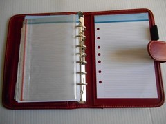 Franklin Covey Day One Compact Red Planner Binder 7 Rings