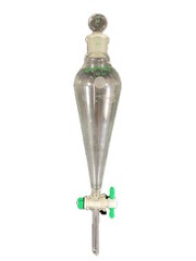CHEMGLASS 125mL Squibb Separatory Funnel w/ Stopcock #22 Neck CG-1742-01 A