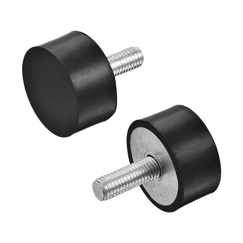 2pcs M10 Rubber Mounts Male Thread Shock Absorber for Motor Generator Compressor