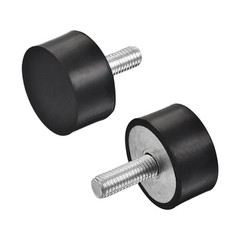2pcs M10 Rubber Mounts Male Thread Shock Absorber for Motor Generator Compressor