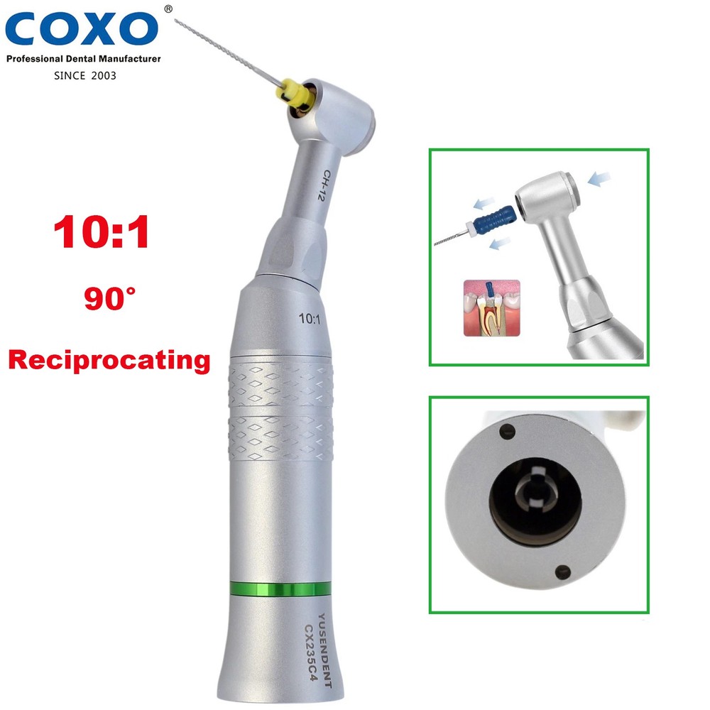 COXO Dental 10:1 Endo Handpiece Contra Angle 90° Reciprocating M4 Safety C5-12