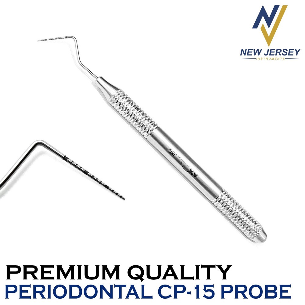 Periodontal CP-15 Probe Color Coded Marking Probe Dental Perio Pocket Depth Prob