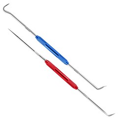 Litoexpe Double Pointed Scriber 2 Pcs, Metal Scribe Tool Hook 9.25 Inch Red