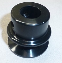 1.5″ V belt pulley black anodized aluminum vee 4L 5/8″ Bore