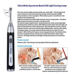 AZDENT Dental Wireless LED plus105 Curing Light Lamp 1 Second Curing 2500 mw/cm²