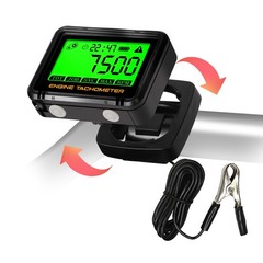 Digital Inductive Tachometer RPM Hour Meter 18000 RPM Max Recall IP68 Waterproof