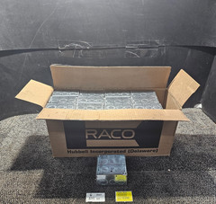 (QTY 25)Raco 232 4″ Square Box, Welded, 2-1/8″ Depth, 1/2 &3/4″ Knockouts, Steel