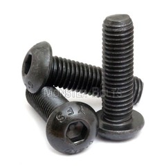 1/4-28 Button Head Socket Cap Screws, Alloy Steel w/ Black Oxide, US SAE Fine