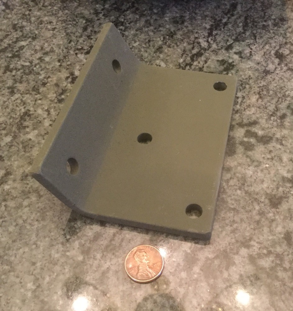 mounting angle bracket 1/4 inch 3 x 4 1/2 inches 1227397 4 holes 5 ton M939