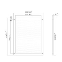 FixtureDisplays 8.5″ X 11″ Modern Acrylic Picture Frame with Standoff Hardware