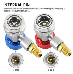 2PACK Quick Connector Adapter Coupler Auto A/C Manifold Gauge Low/High HVAC