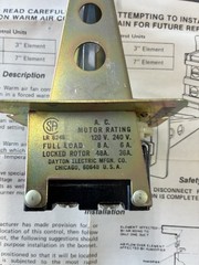 Dayton Warm Air Fan Control 2E148 -120v-240v 60Hz