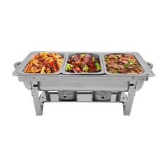 9QT Catering Chafing Dish Food Warmer buffet set 316 Stainless Steel w/3 pan