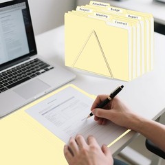 Manila Folders, 30 Pack 1/3 Cut Tab File Folders, Manila Folders