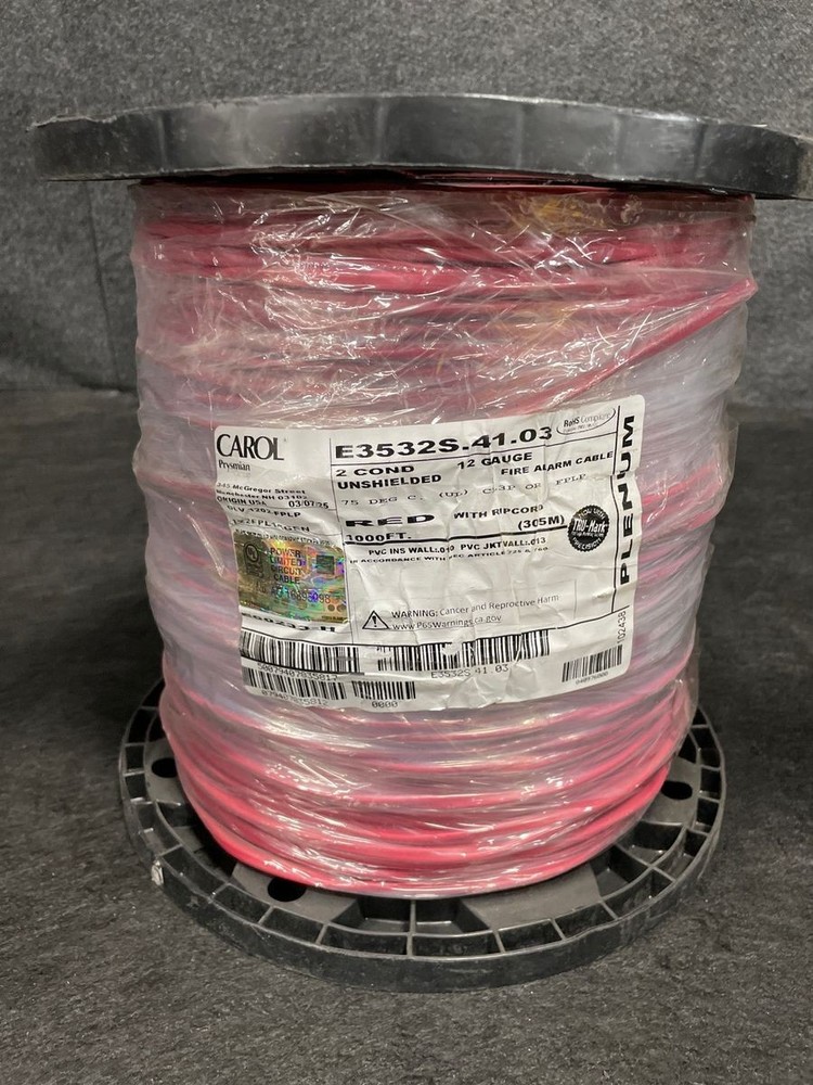 CAROL E3532S.41.03 Multi-Conductor Cable 12 AWG 2 Conductors, Red 1000 ft *