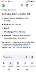 Arlington 455 2″ Bond Bushing Lot Of 6