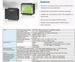 Winsonic OF0576-VN40L1 Open Frame TFT LCD Monitor 4:3 Ratio, 5.7″ *NEW*