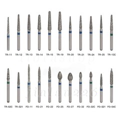 100 Types Dental FG Diamond Burs For High Speed Handpiece Friction Grip 50pcs