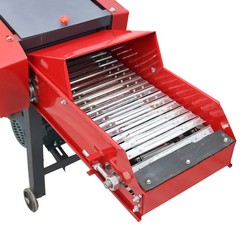 Auto Feed Hay Crusher 220V Straw Corn Cutter Pulverizer 6 Blade with Conveyor