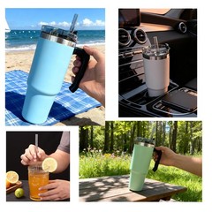 6 Pack Replacement Straw for Stanley Adventure Quencher 40 oz For 40oz, Clear